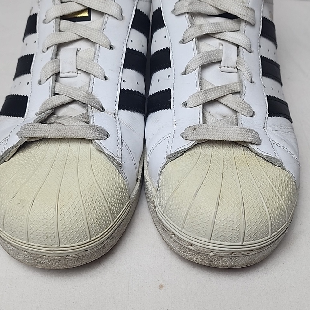 Adidas Superstar Black White Shell Toe Sneakers C77124 Mens Size 7 - Picture 5 of 9